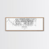 Panoramic Hialeah City Map, Florida Art, Map Print, Minimalist Wall Art, Canvas Art, Housewarming Gift, Street Map Art, Closing Gift