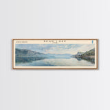 Bear Lake Panoramic Framed Canvas Print, Lake House Decor, Scenic View, Travel Poster, Minimalist Art, Home Decoration