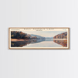 Bull Shoals Lake Arkansas Framed Canvas Print, Lake House Art, Panoramic Wall Art, Travel Poster, Rustic Lake Painting, Home Decor