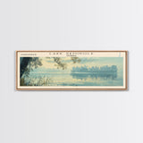 Lake Seminole, Boho Art, Scenic Landscape, Travel Poster Art, Wall Art, Home Decor, Nature Scene, Lake Painting, Minimalist Art, Contemporary Art, Travel Print, Framed Canvas Print, Lake House Decor, Panoramic Print