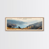 Lake Sonoma California Framed Canvas Print, Lake House Decor, Panoramic Wall Art, Travel Poster, Stunning Landscape Painting, Contemporary Art