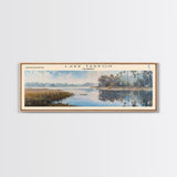 Lake Tarpon Florida Framed Canvas Print, Lake House Decor, Panoramic Wall Art, Travel Poster, Beautiful Landscape Painting, Living Room Decor