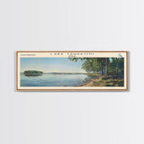Lake Tawakoni Texas Framed Canvas Print, Lake House Decor, Panoramic Wall Art, Travel Poster, Stunning Landscape Painting, Bedroom Decor