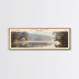 Maurepas Lake Framed Canvas Print, Lake House Decor, Panoramic Wall Art, Travel Poster, Landscape Painting, Modern Art