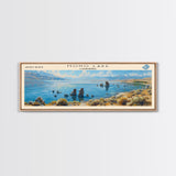 Mono Lake Framed Canvas Print, Lake House Decor, Panoramic Wall Art, Travel Poster, Landscape Painting, Modern Art