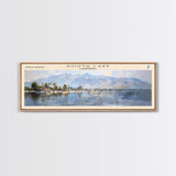 Swan Lake Montana Panoramic Wall Art, Framed Canvas Print, Lake House Decor, Travel Poster, Beautiful Landscape, Bedroom Decor