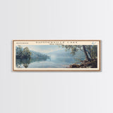 Tenkiller Ferry Lake Oklahoma Panoramic Wall Art, Framed Canvas Print, Lake House Decor, Travel Poster, Beautiful Lake Scene, Living Room Decor, Scenic Art