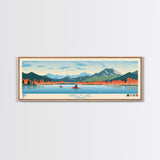 Hawley Lake Arizona Framed Canvas Print, Panoramic Art, Midcentury Modern, Pop Art, Bedroom Decor, Travel Poster, Artistic Decor, Home Decor