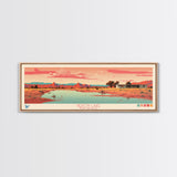 Heron Lake New Mexico Framed Canvas Print, Panoramic Art, Midcentury Modern, Pop Art, Bedroom Decor, Travel Poster, Artistic Decor, Home Decor