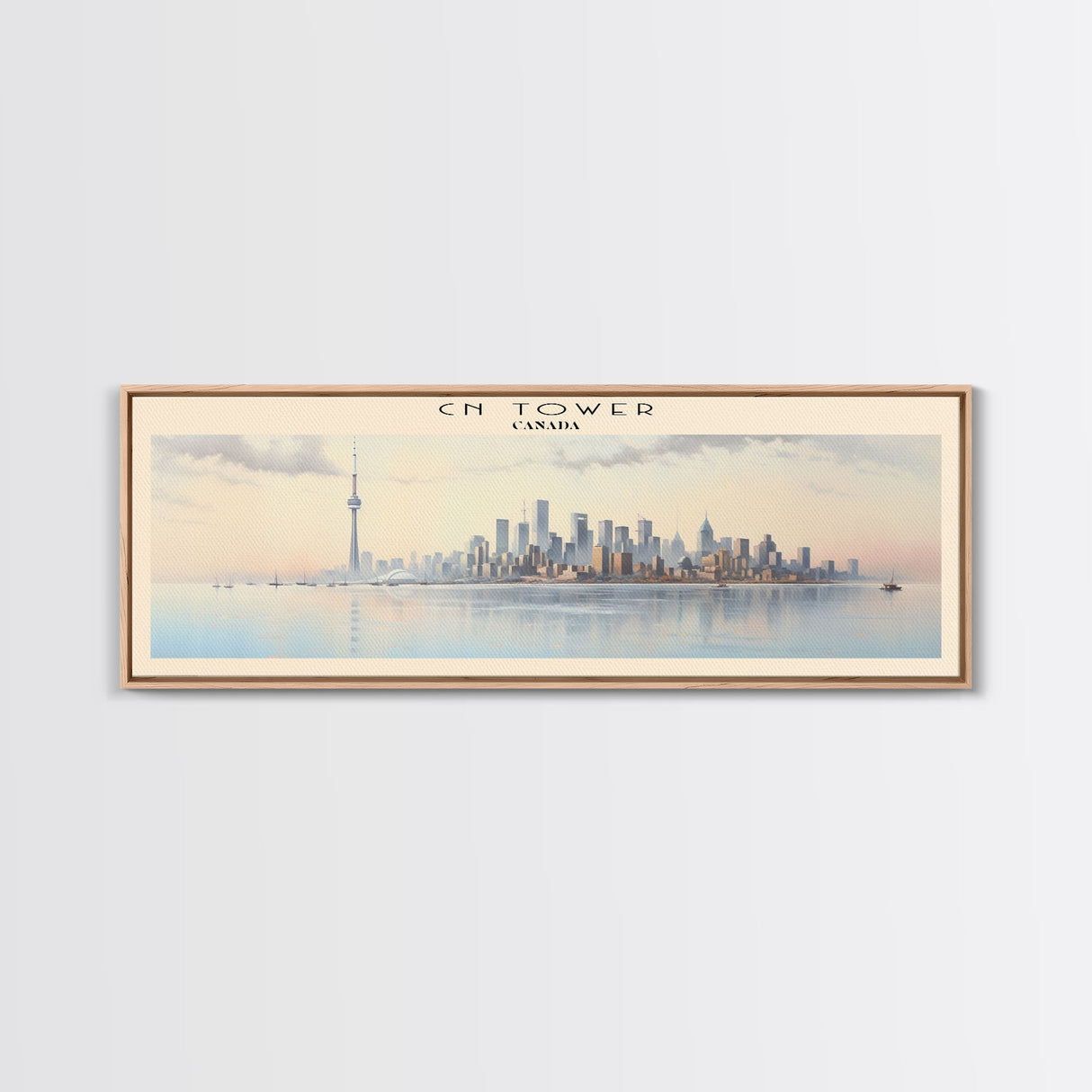 CN Tower Framed Canvas Print Travel Poster | Wall Art | Home Decor | Gift For Travel Lover | Wall Hanging | Original Art