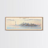 CN Tower Framed Canvas Print Travel Poster | Wall Art | Home Decor | Gift For Travel Lover | Wall Hanging | Original Art