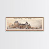 Château Frontenac COUNTRY Travel Poster Print, Framed Canvas Print, COUNTRY Travel Art, Wood Framed Art, Wall Hanging, Home Decor