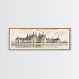 Château de Chambord Travel Poster Print, Framed Canvas Print, COUNTRY Travel Art, Wood Framed Art, Wall Hanging, Home Decor