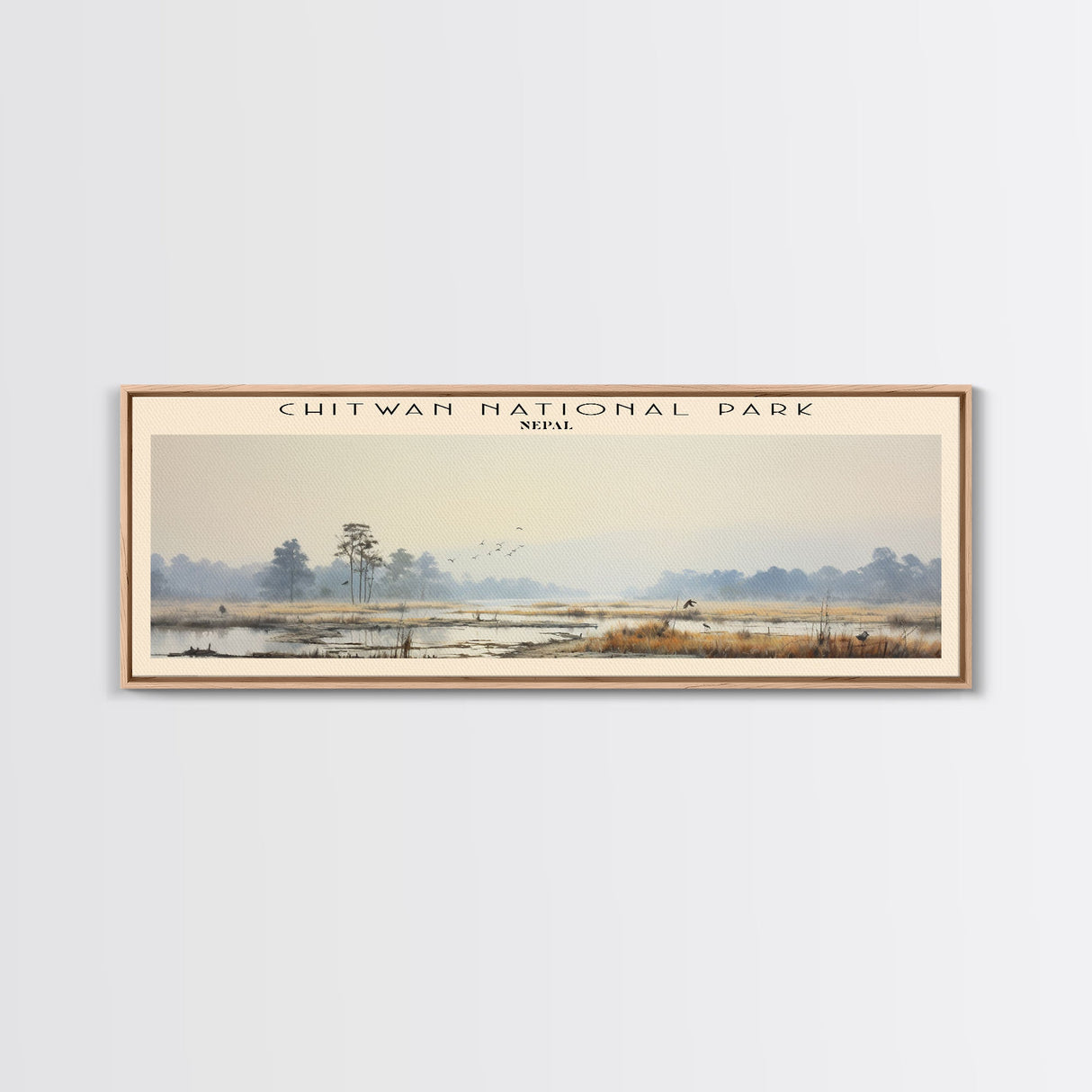 Chitwan National Park Travel Print Wall Art, Travel Poster Print, Retro Style COUNTRY Home Decor, Wall Hanging, Travel Gift Idea, Unique Metal Art