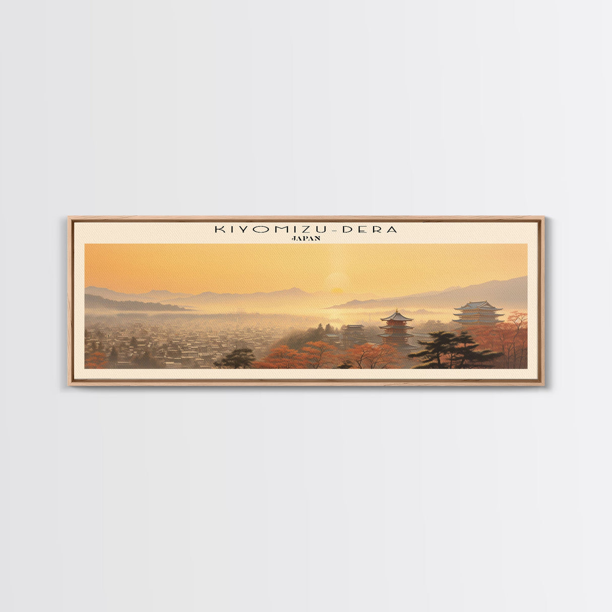 Kiyomizu dera Travel Poster Print, Framed Canvas Print, COUNTRY Travel Art, Wood Framed Art, Wall Hanging, Home Decor