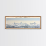 Mount Everest Travel Print Wall Art, Travel Poster Print, Retro Style COUNTRY Home Decor, Wall Hanging, Travel Gift Idea, Unique Metal Art