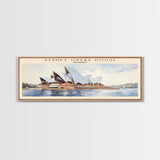 Sydney Opera House Framed Canvas Print Travel Poster | Wall Art | Home Decor | Gift For Travel Lover | Wall Hanging | Original Art
