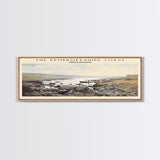 The Pembrokeshire Coast Travel Poster Print, Framed Canvas Print, COUNTRY Travel Art, Wood Framed Art, Wall Hanging, Home Decor