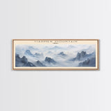 Tianmen Mountain Travel Poster Print, Framed Canvas Print, COUNTRY Travel Art, Wood Framed Art, Wall Hanging, Home Decor