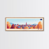 Panoramic Travel Poster Bendigo, Australia Canvas Print, Bendigo, Australia Painting, Australia Art, Bendigo Travel Art, Guest Room Painting