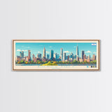 Buenos Aires, Argentina Panoramic Travel Poster Canvas Print, Buenos Aires, Argentina Painting, Argentina Art, Buenos Aires Panoramic Travel Art, Travel Painting