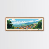 Bukavu, Congo Panoramic Travel Poster Canvas Print, Bukavu, Congo Painting, Congo Art, Bukavu Travel Art, Living Room Painting
