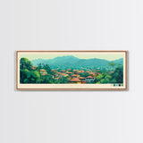 Kananga, Congo Travel Poster Panoramic Canvas Print, Kananga, Congo Painting, Congo Art, Kananga Travel Art, Guest Room Painting