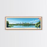 Kanata, Canada Travel Poster Panoramic Canvas Print, Kanata, Canada Painting, Canada Art, Kanata Travel Art, Guest Room Painting