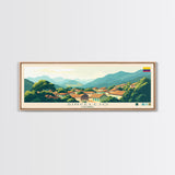 Sincelejo, Colombia Panoramic Travel Poster Canvas Print, Sincelejo, Colombia Painting, Colombia Art, Sincelejo Travel Art, Living Room Painting