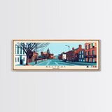 Belfast, Ireland Panoramic Canvas Print, Belfast, Ireland Painting, Ireland Art, Belfast Travel Poster, Travel Art, Vacation Gift