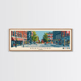 Brantford, Canada Panoramic Canvas Print, Brantford, Canada Painting, Canada Art, Brantford Travel Poster, Travel Art, Living Room Painting