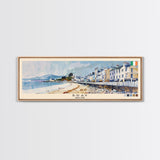 Bray, Ireland Panoramic Canvas Print, Bray, Ireland Painting, Ireland Art, Bray Travel Poster, Travel Art, Guest Room Painting
