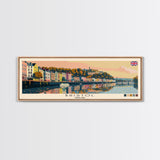 Bristol, England Panoramic Canvas Print, Bristol, England Painting, England Art, Bristol Travel Poster, Travel Art, Housewarming Gift