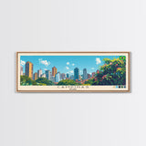 Campinas, Brazil Panoramic Canvas Print, Campinas, Brazil Painting, Brazil Art, Campinas Travel Poster, Travel Art, Housewarming Gift