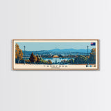 Canberra, Australia Panoramic Canvas Print, Canberra, Australia Painting, Australia Art, Canberra Travel Poster, Travel Art, Guest Room Painting