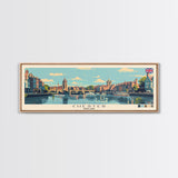 Chester, England Panoramic Canvas Print, Chester, England Painting, England Art, Chester Travel Poster, Travel Art, Living Room Painting