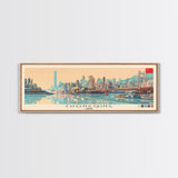 Chongqing, China Panoramic Canvas Print, Chongqing, China Painting, China Art, Chongqing Travel Poster, Travel Art, Living Room Painting