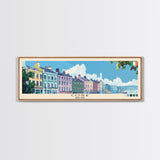 Cork, Ireland Panoramic Canvas Print, Cork, Ireland Painting, Ireland Art, Cork Travel Poster, Travel Art, Guest Room Painting