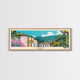 Itagui, Colombia Panoramic Canvas Print, Itagui, Colombia Painting, Colombia Art, Itagui Travel Poster, Travel Art, Guest Room Painting