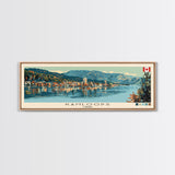 Kamloops, Canada Panoramic Canvas Print, Kamloops, Canada Painting, Canada Art, Kamloops Travel Poster, Travel Art, Vacation Gift