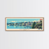 Victoria, Canada Panoramic Canvas Print, Victoria, Canada Painting, Canada Art, Victoria Travel Poster, Travel Art, Guest Room Painting
