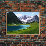 Calm and Serene Landscape Painting, Framed Canvas  Print, Canvas Art, Framed wall decor, living room wall art