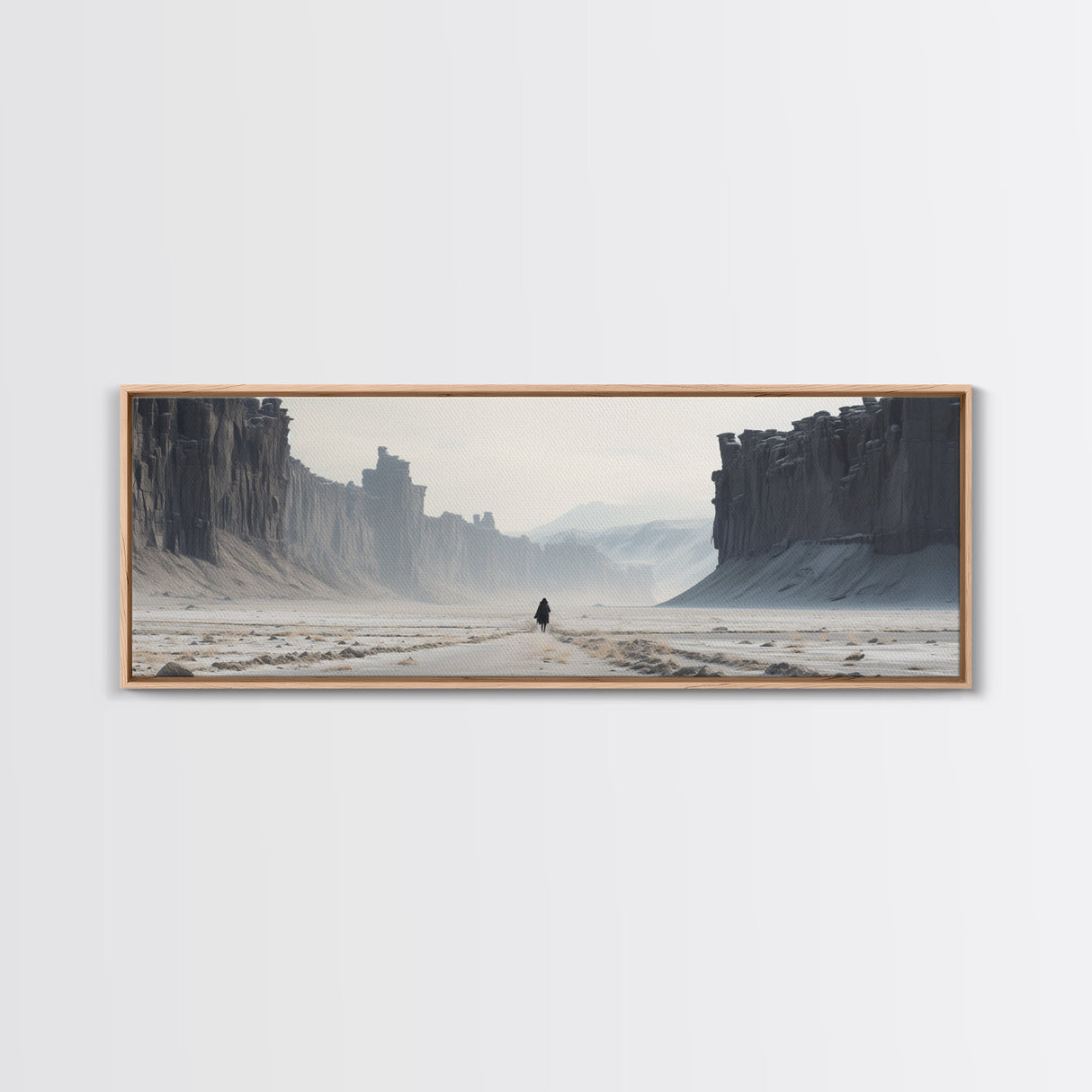 The Wanderer - Framed Canvas Print - Scifi Wall Art - Game Room Decor - Gamer Gift - Mancave Wall Art