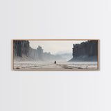 The Wanderer - Framed Canvas Print - Scifi Wall Art - Game Room Decor - Gamer Gift - Mancave Wall Art