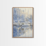 Nautical Christmas Decor, Sailboats On A Frozen Lake, 2024 Christmas Decor, Boho Christmas Decor, Christmas Mantle Decor