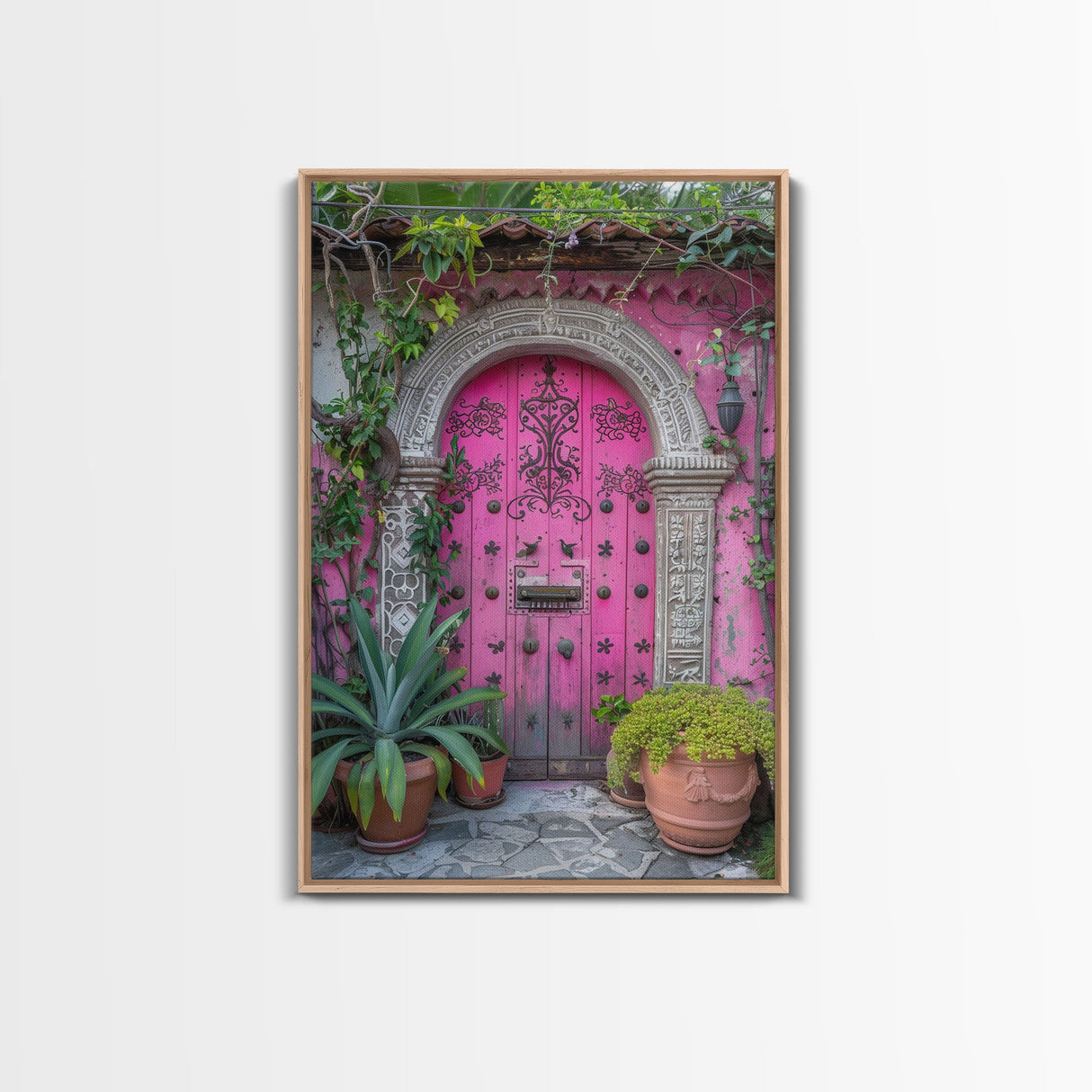 Change456 Architecture Print, 19th Century Architecture Photography, Mexico City Wall Art, Wood Framed Canvas Print