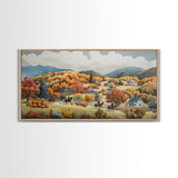 Sunset Winter Cowboy Trail Canvas Print, Perfect Christmas Decor, Rustic Winter Home Art, Western Holiday Landscape Wall Art