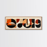 Neutral Wall Art, Earth Tones Mid-century Modern Inspired Geometric Patterns Wall Art, Home Decor, Above Bed Or Sofa Panoramic