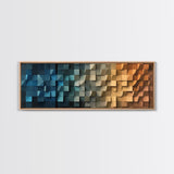 Waves - Abstract Geometric Painting Wall Art - Wood Framed Canvas Print - Abstract Home Decor