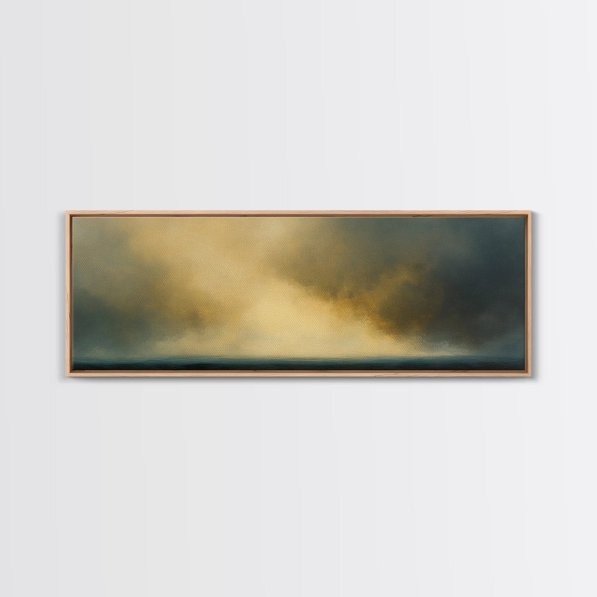 The Storm Rolls In - Framed Canvas Print - Dark and Moody Home Decor - Wood Framed Boho Style Wall Art